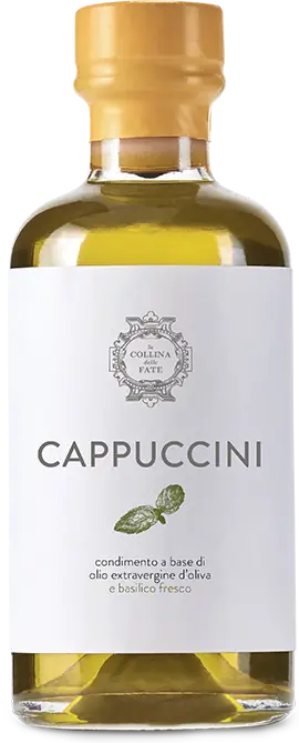 Aceite AOVE Cappuccini con albahaca